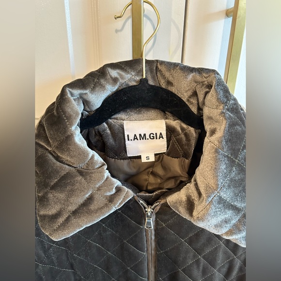 I.AM.GIA Contraband Velvet Jacket in Quilted Green - Picture 4 of 5